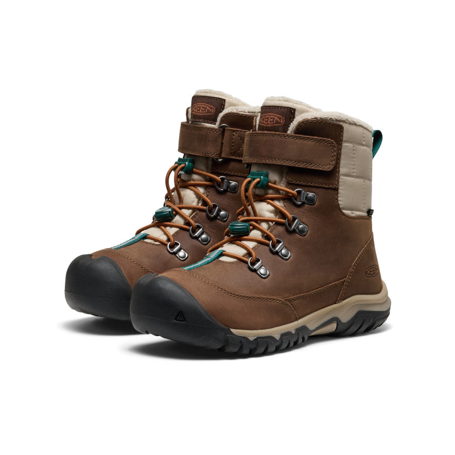 Big Kids' Kanibou Waterproof Winter Boot Dark Earth/Roasted Pecan - Image 2