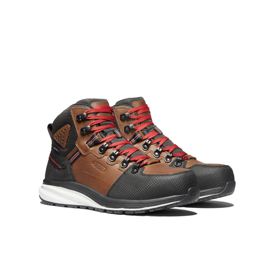 Men's Red Hook Waterproof Boot (Carbon Toe) Tobacco/Black - Image 2
