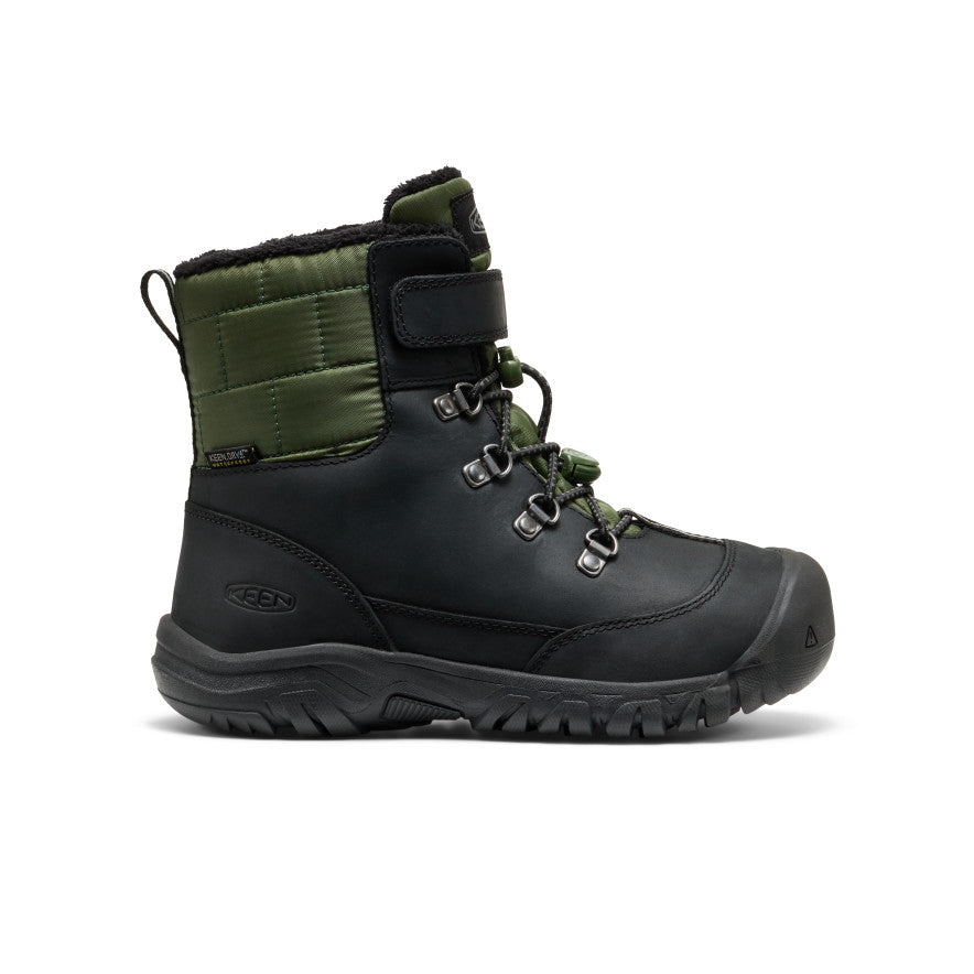 Big Kids' Kanibou Waterproof Winter Boot Black/Bronze Green