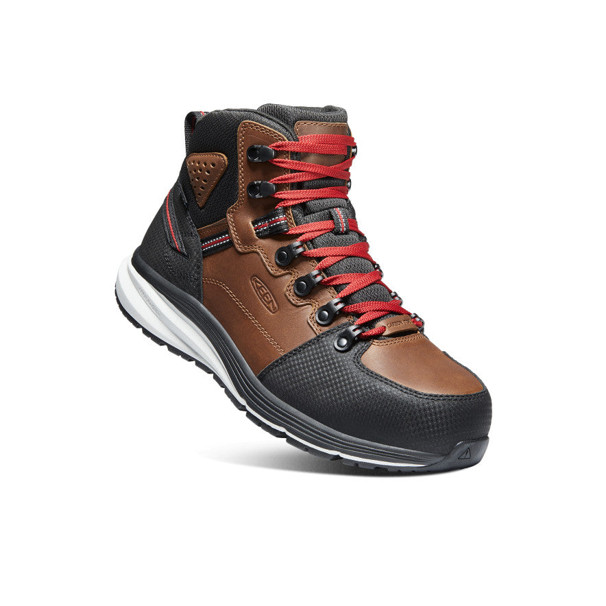 Men's Red Hook Waterproof Boot (Carbon Toe) Tobacco/Black - Image 3