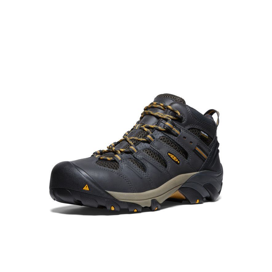 Men's Lansing Mid Waterproof (Steel Toe) Raven/Tawny Olive - Image 3