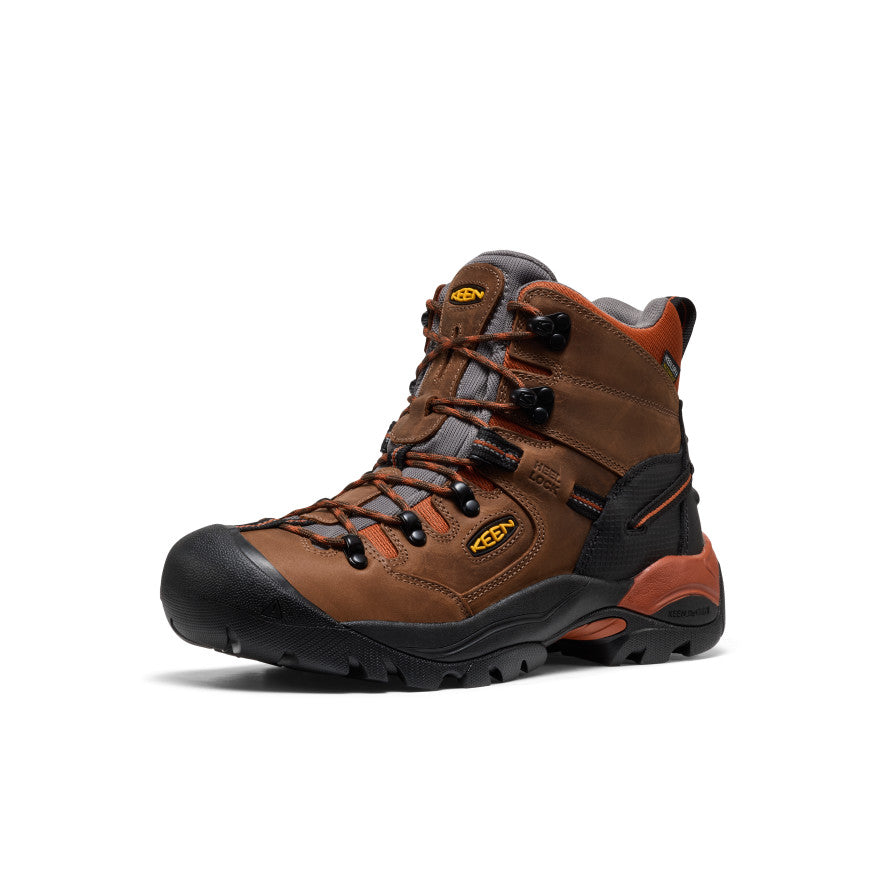 Men's Pittsburgh Energy 6" Waterproof Boot (Soft Toe) Cascade Brown/Black - Image 3