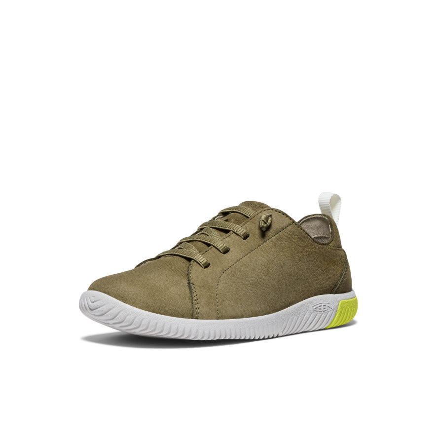 Big Kids' KNX Leather Sneaker Martini Olive/Evening Primrose - Image 3