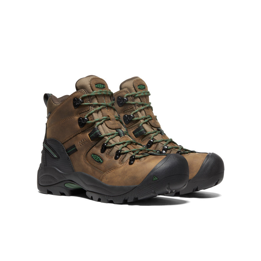 Men's Pittsburgh Energy 6" Waterproof Boot (Carbon Toe) Cascade Brown/Greener Pastures - Image 2