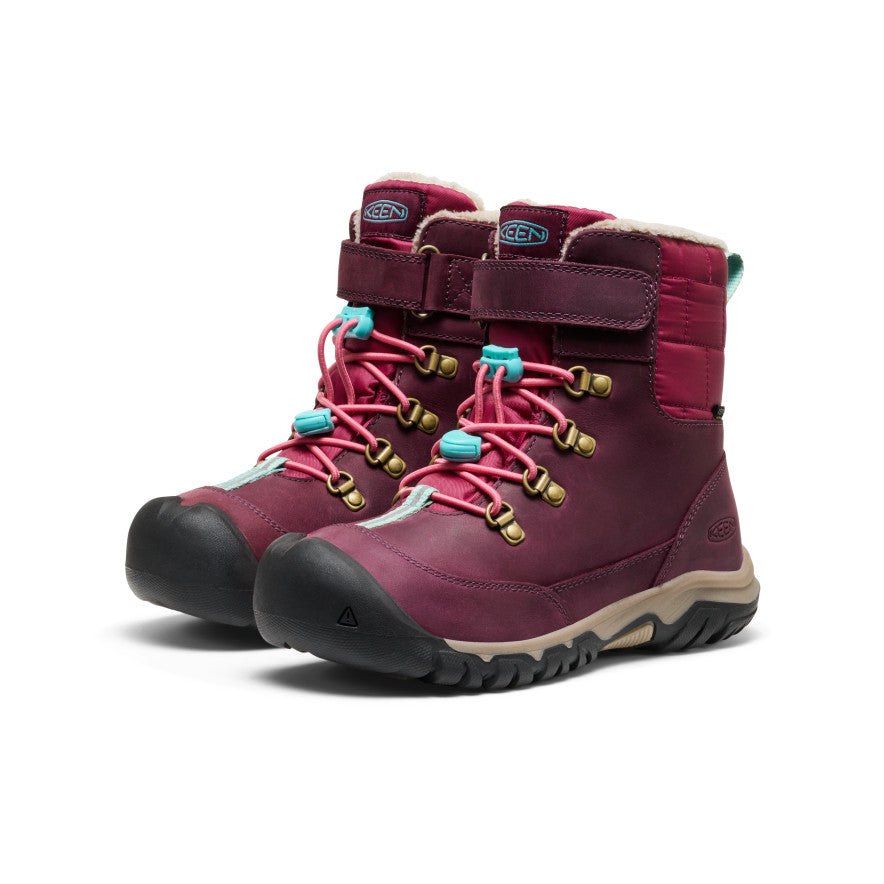 Big Kids' Kanibou Waterproof Winter Boot Fig/Pink Lemonade - Image 2