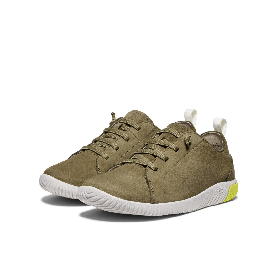 Big Kids' KNX Leather Sneaker Martini Olive/Evening Primrose - Image 2