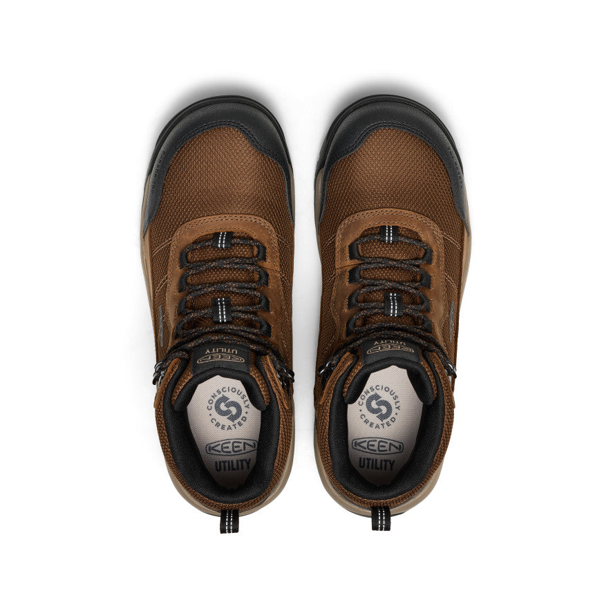 Men's Skokie Waterproof Work Boot (Carbon Toe) Dark Earth/Black - Image 4