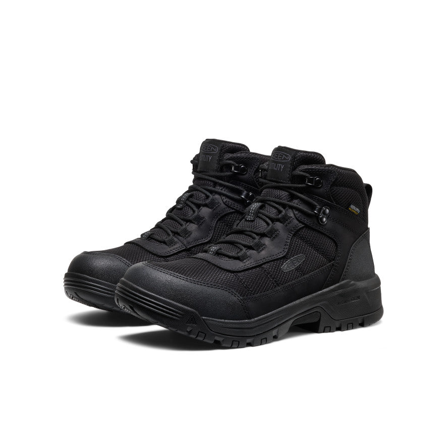 Men's Skokie Waterproof Work Boot (Soft Toe) Black/Black - Image 2