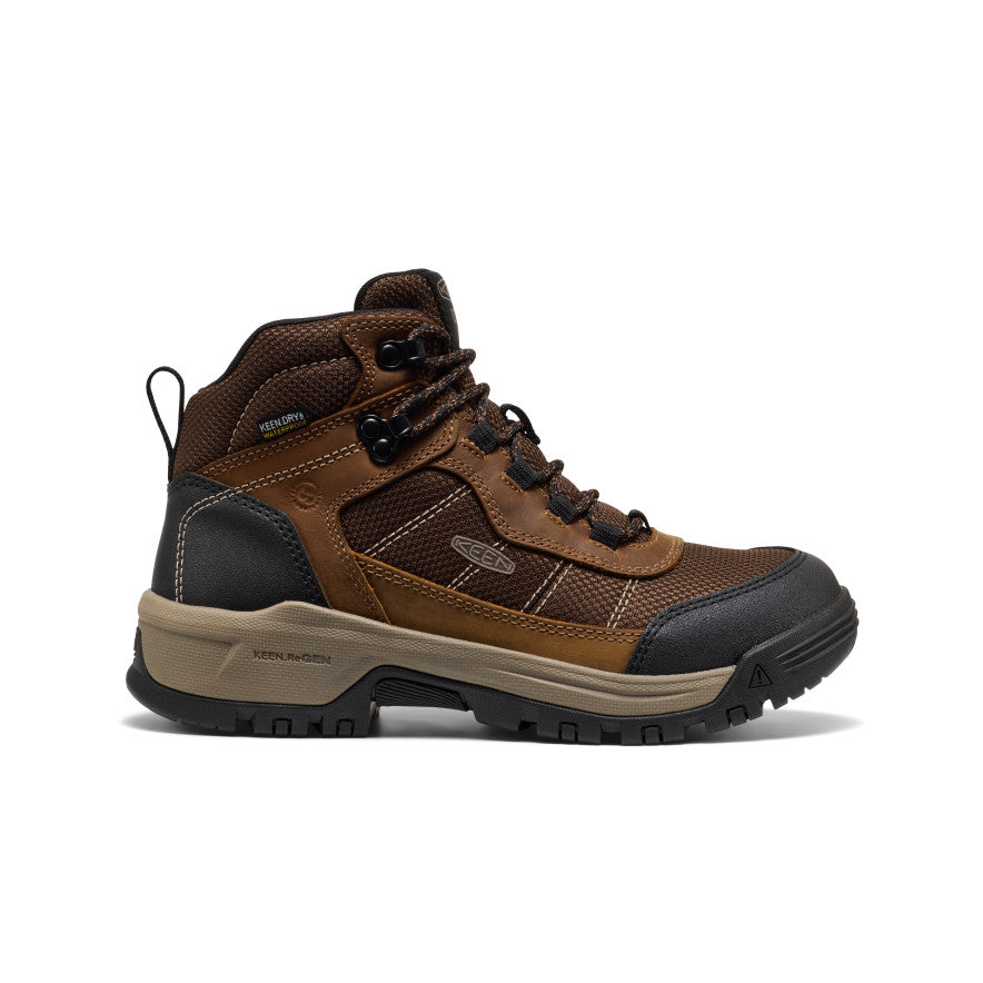 Women's Skokie Waterproof Work Boot (Soft Toe) Bison/Black