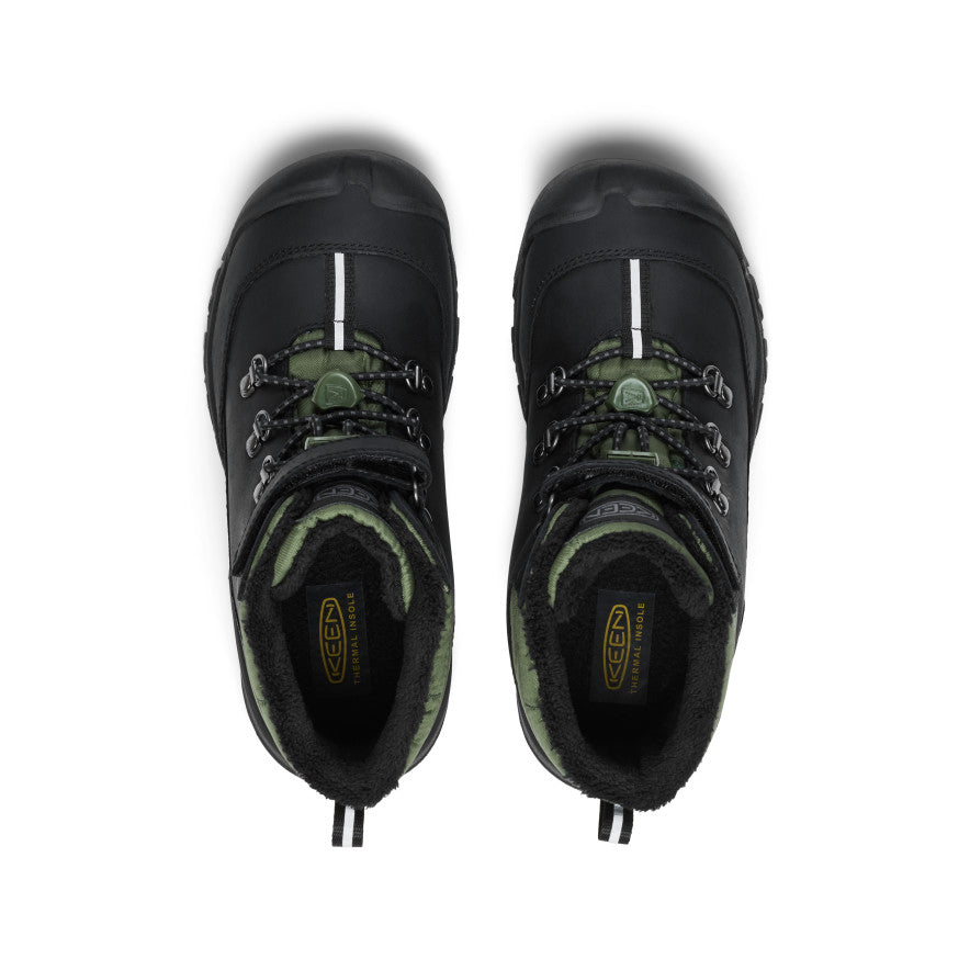 Big Kids' Kanibou Waterproof Winter Boot Black/Bronze Green - Image 4