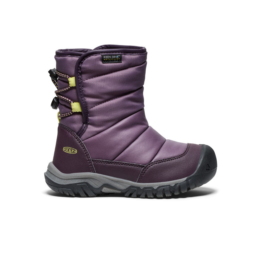 Little Kids' Puffrider Waterproof Winter Boot Black Plum/Daiquiri Green