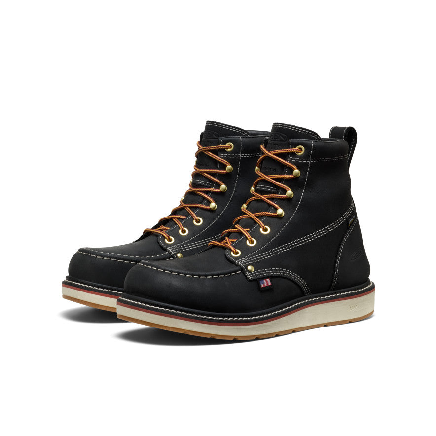 Men's Liberty 6" Waterproof Boot (Carbon Toe) Black/Gum - Image 2