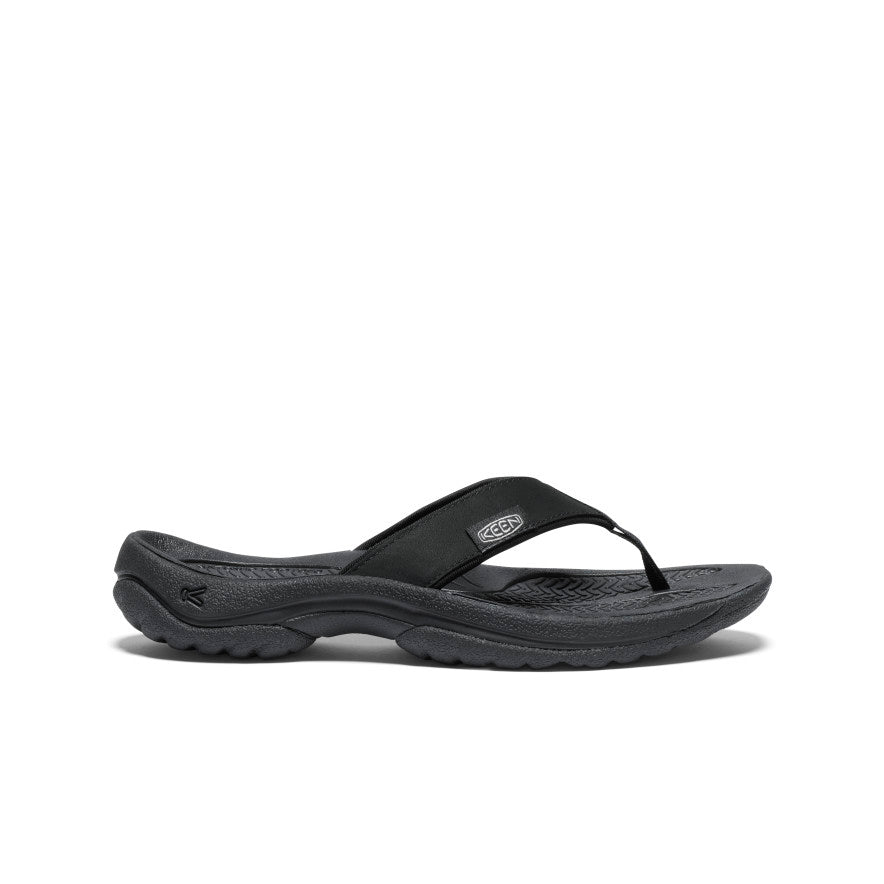 Women's Kona Leather Flip-Flop Black/Vapor
