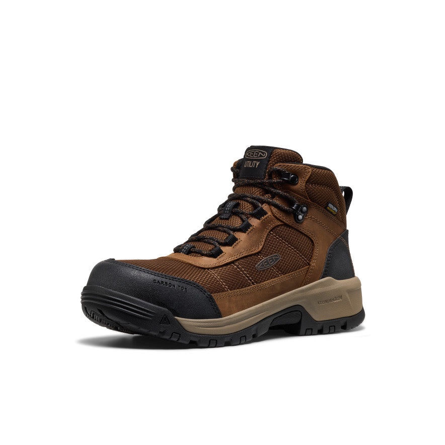 Men's Skokie Waterproof Work Boot (Carbon Toe) Dark Earth/Black - Image 3