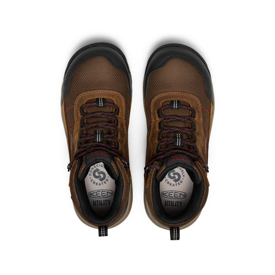 Women's Skokie Waterproof Work Boot (Carbon Toe) Bison/Black - Image 4