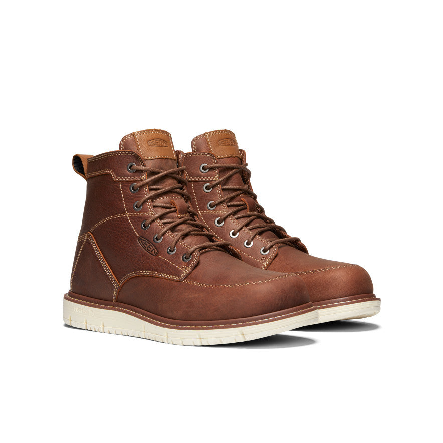 Men's San Jose 6" Boot (Soft Toe) Gingerbread/Off White - Image 2