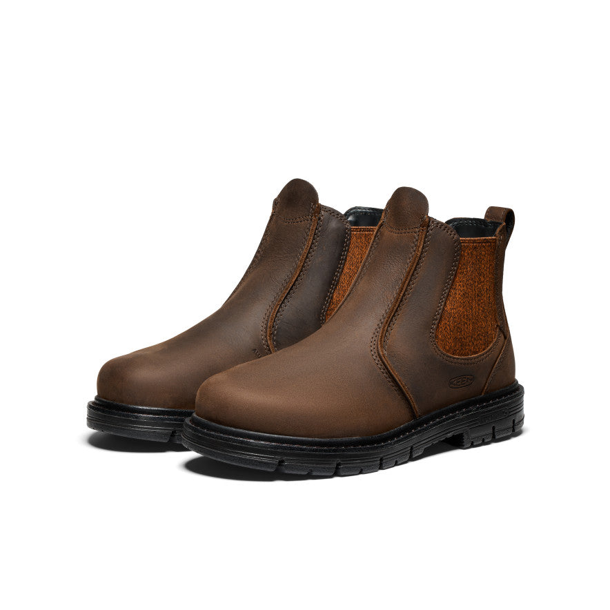 Women's San Jose Chelsea 90° Heel Boot (Aluminum Toe) Cascade Brown/Black - Image 2