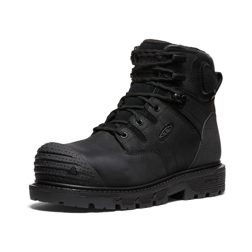 Men's Camden 6" Waterproof Boot (Carbon Toe) Black/Black - Image 3