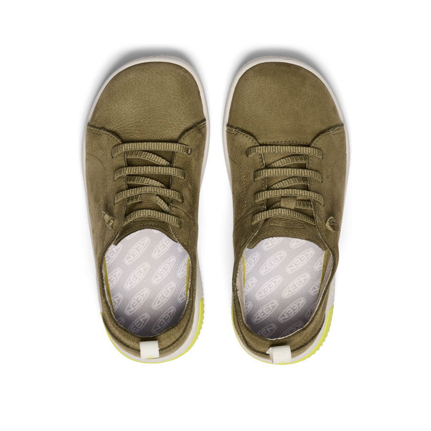 Big Kids' KNX Leather Sneaker Martini Olive/Evening Primrose - Image 4