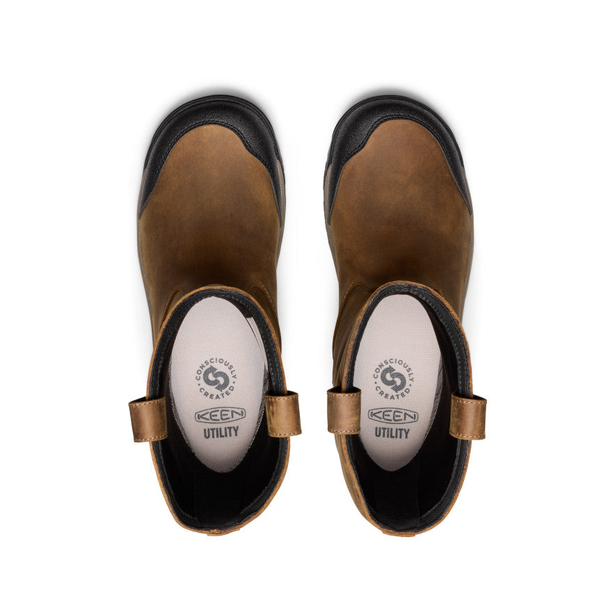 Men's Evanston Pull-On Waterproof Boot (Soft Toe) Bison/Black - Image 4