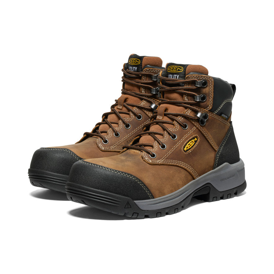 Men's Evanston 6" Waterproof Boot (Carbon Toe) Bison/Black - Image 2