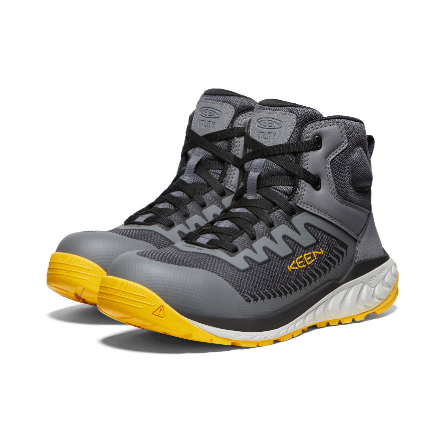 Men's Arvada Mid Work Sneaker (Carbon Toe) Black/Keen Yellow - Image 2