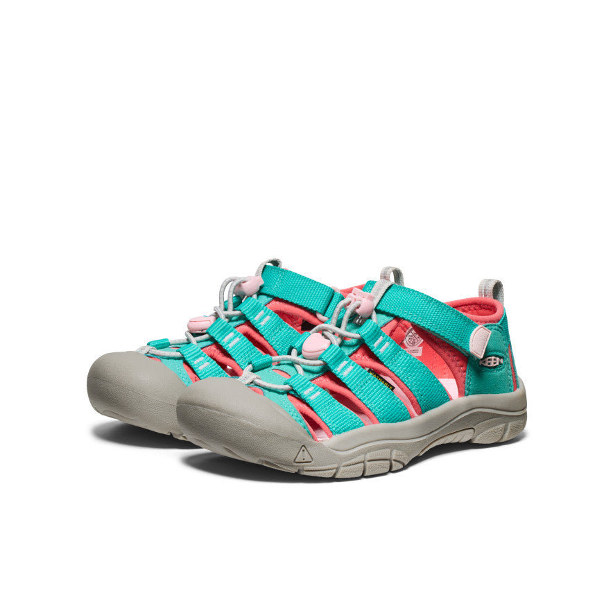 Big Kids' Newport H2 Bright Aqua/Giggle Pink - Image 2