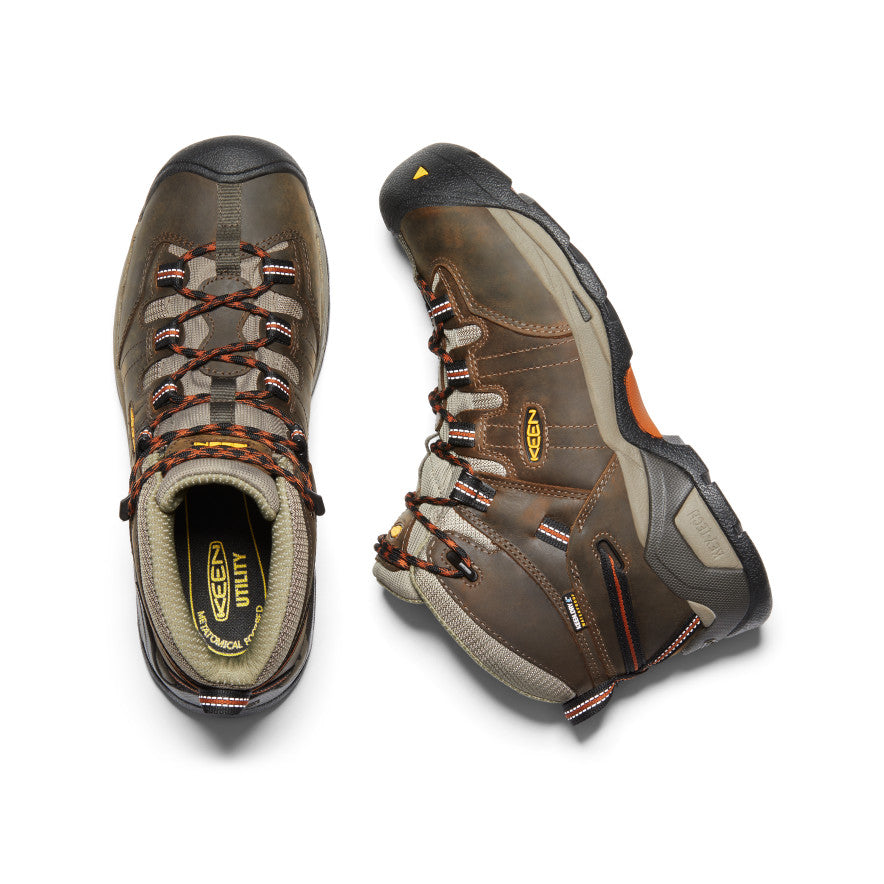 Men's Detroit XT Waterproof Boot (Soft Toe) Black Olive/Leather Brown - Image 4