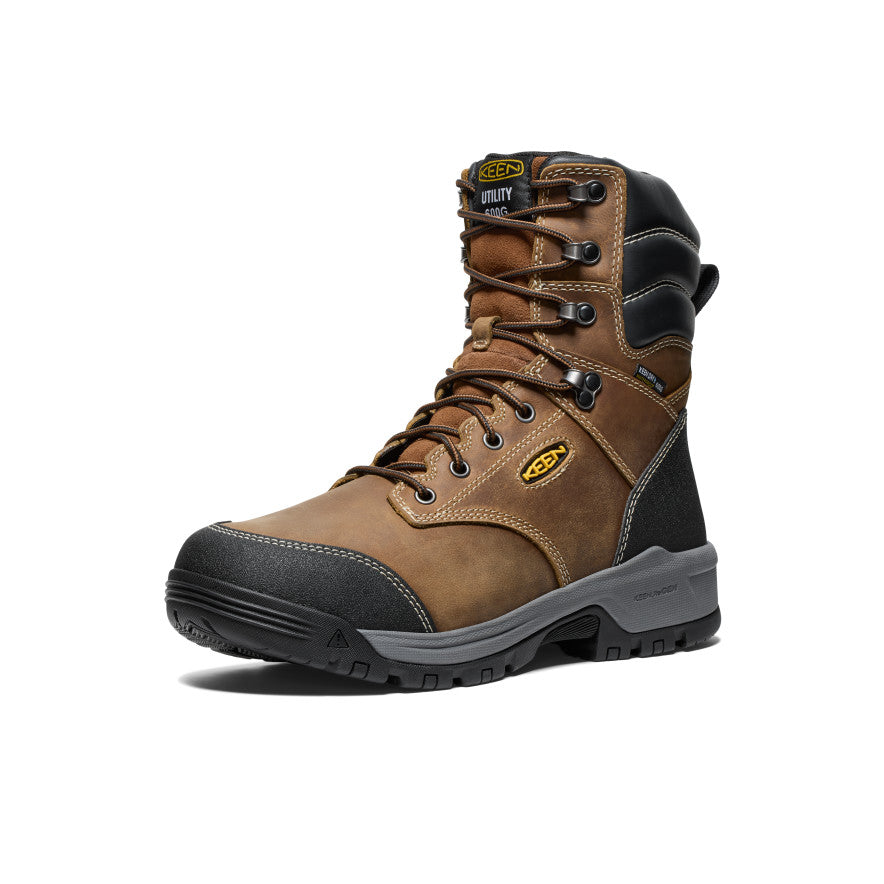 Men's Evanston 8" Insulated Waterproof Boot (Soft Toe) Bison/Black - Image 3