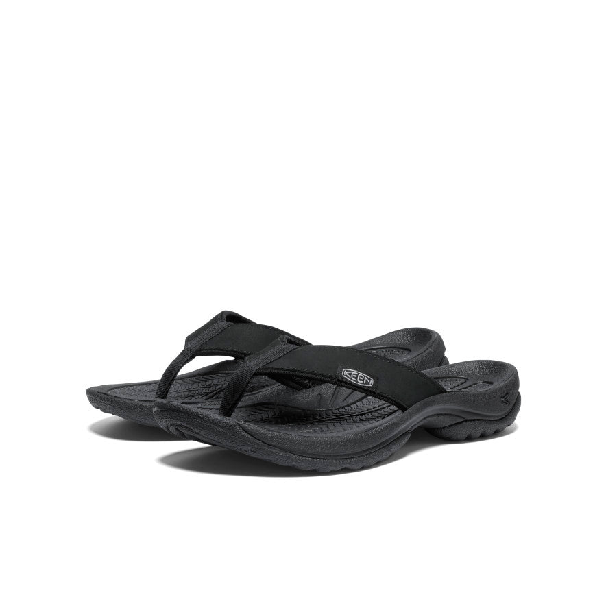 Women's Kona Leather Flip-Flop Black/Vapor - Image 2
