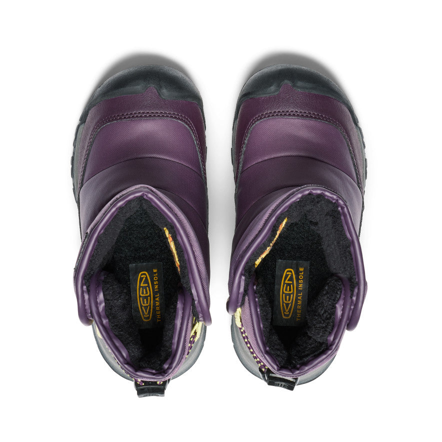 Little Kids' Puffrider Waterproof Winter Boot Black Plum/Daiquiri Green - Image 4