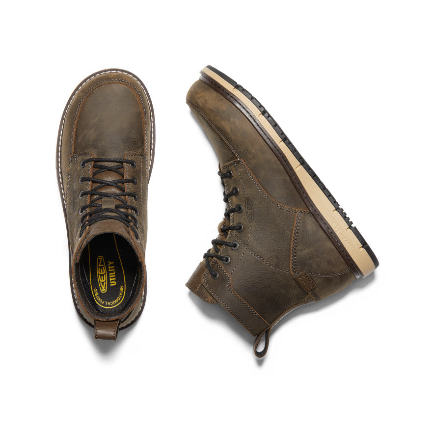 Men's San Jose 6" Waterproof Boot (Aluminum Toe) Cascade Brown/Black - Image 4