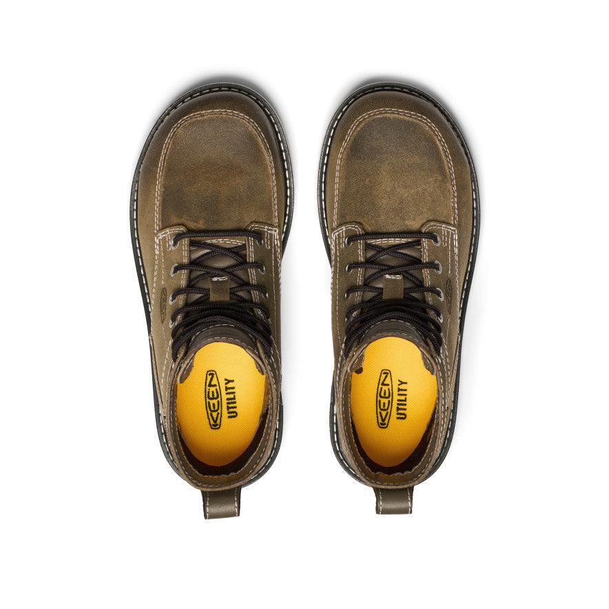 Women's San Jose 6" Waterproof 90° Heel Boot (Aluminum Toe) Steel Grey/Gum - Image 4