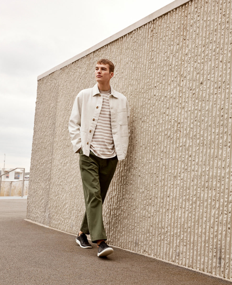 Men's KNX Leather Sneaker Black/Star White - Image 8