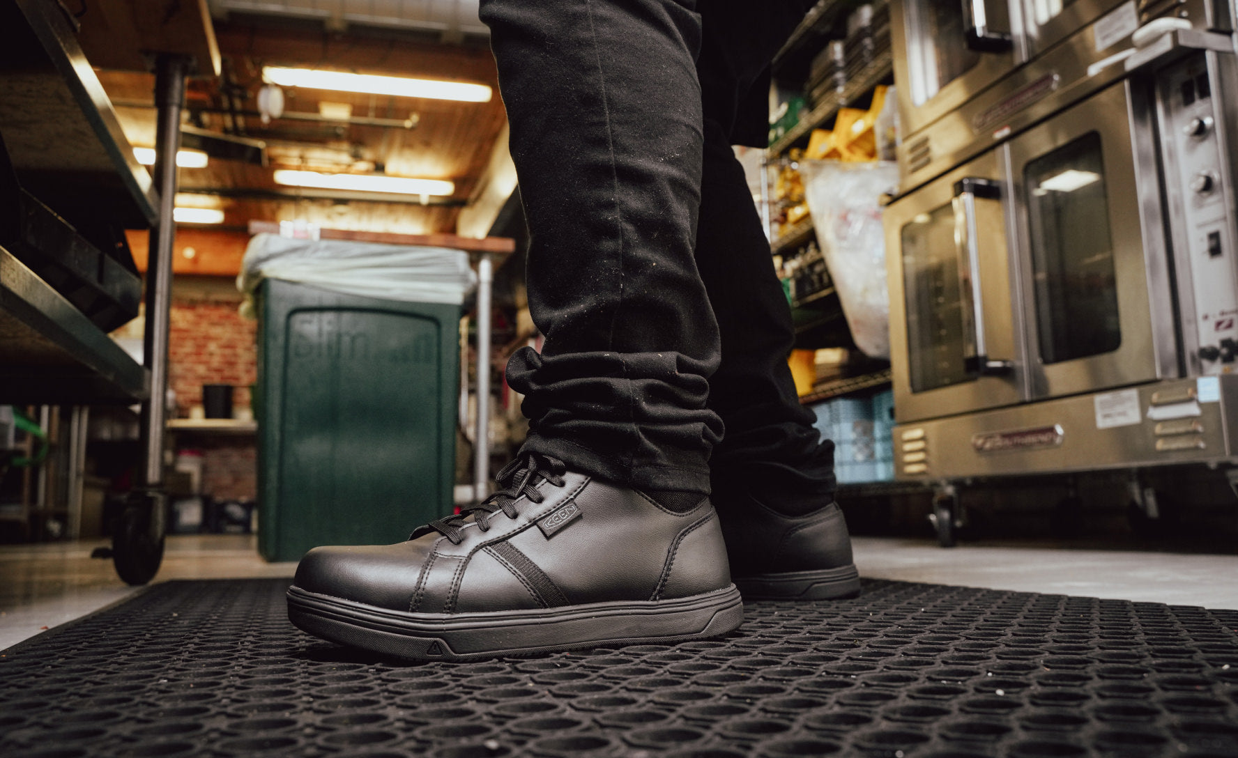 Men's PTC Kenton Mid Work Shoe (Soft Toe) Black/Black - Image 7