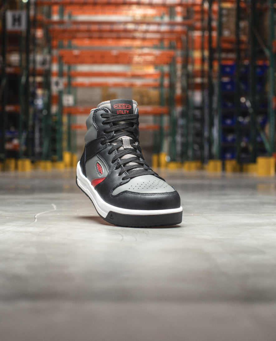 Men's Overton Mid Work Shoe (Carbon Toe) Steel Grey/Black - Image 9