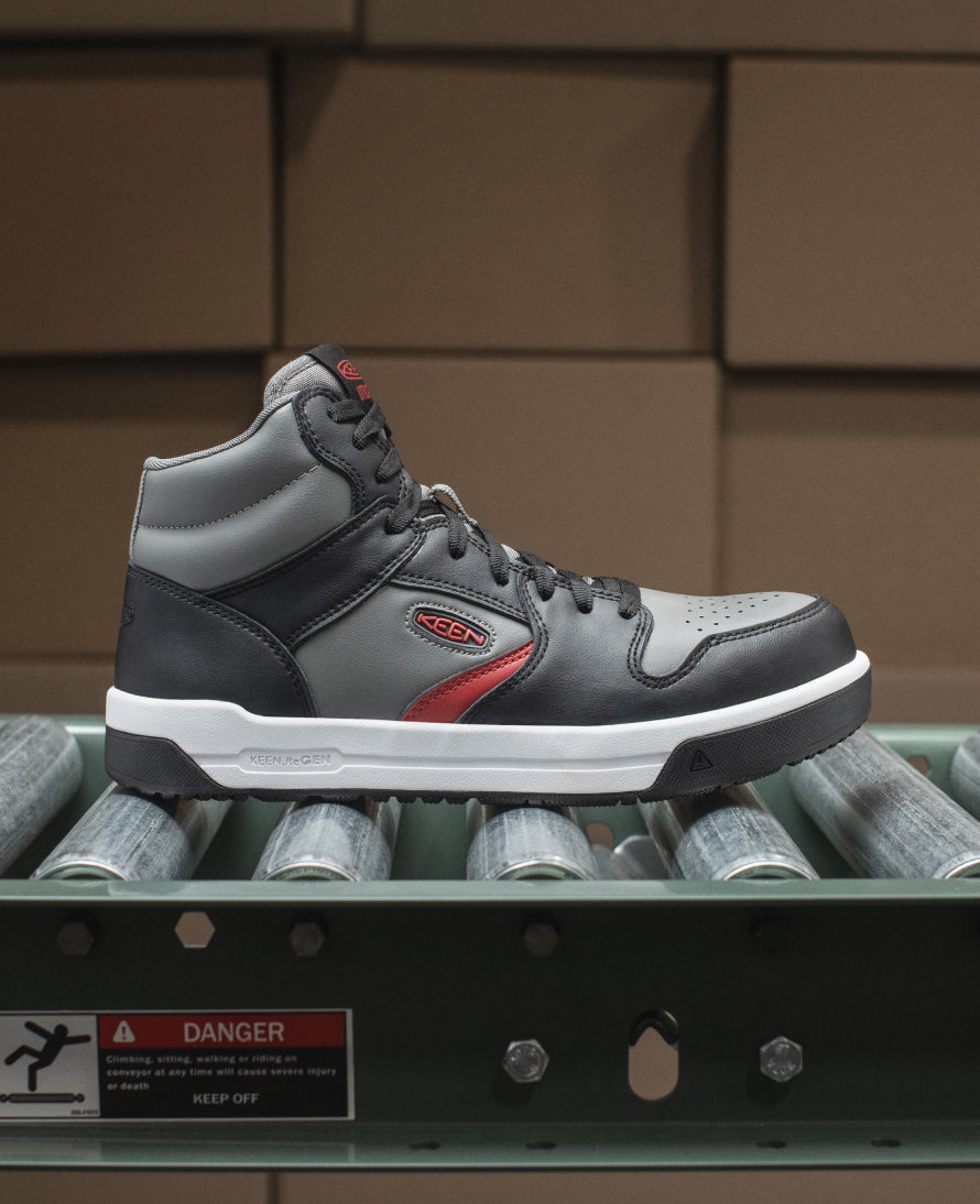 Men's Overton Mid Work Shoe (Carbon Toe) Steel Grey/Black - Image 10