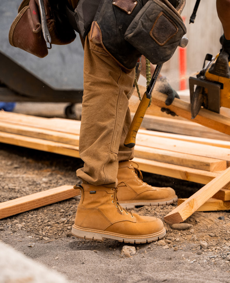 Men's San Jose 6" Waterproof 90° Heel Boot (Aluminum Toe) Bison/Black - Image 9