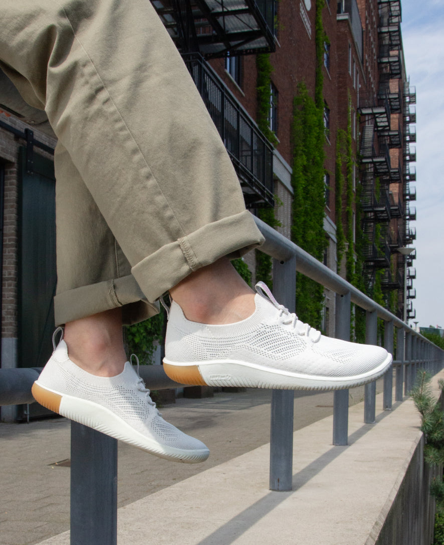 Women's KNX Knit Sneaker Star White/Moonlite Mauve - Image 9