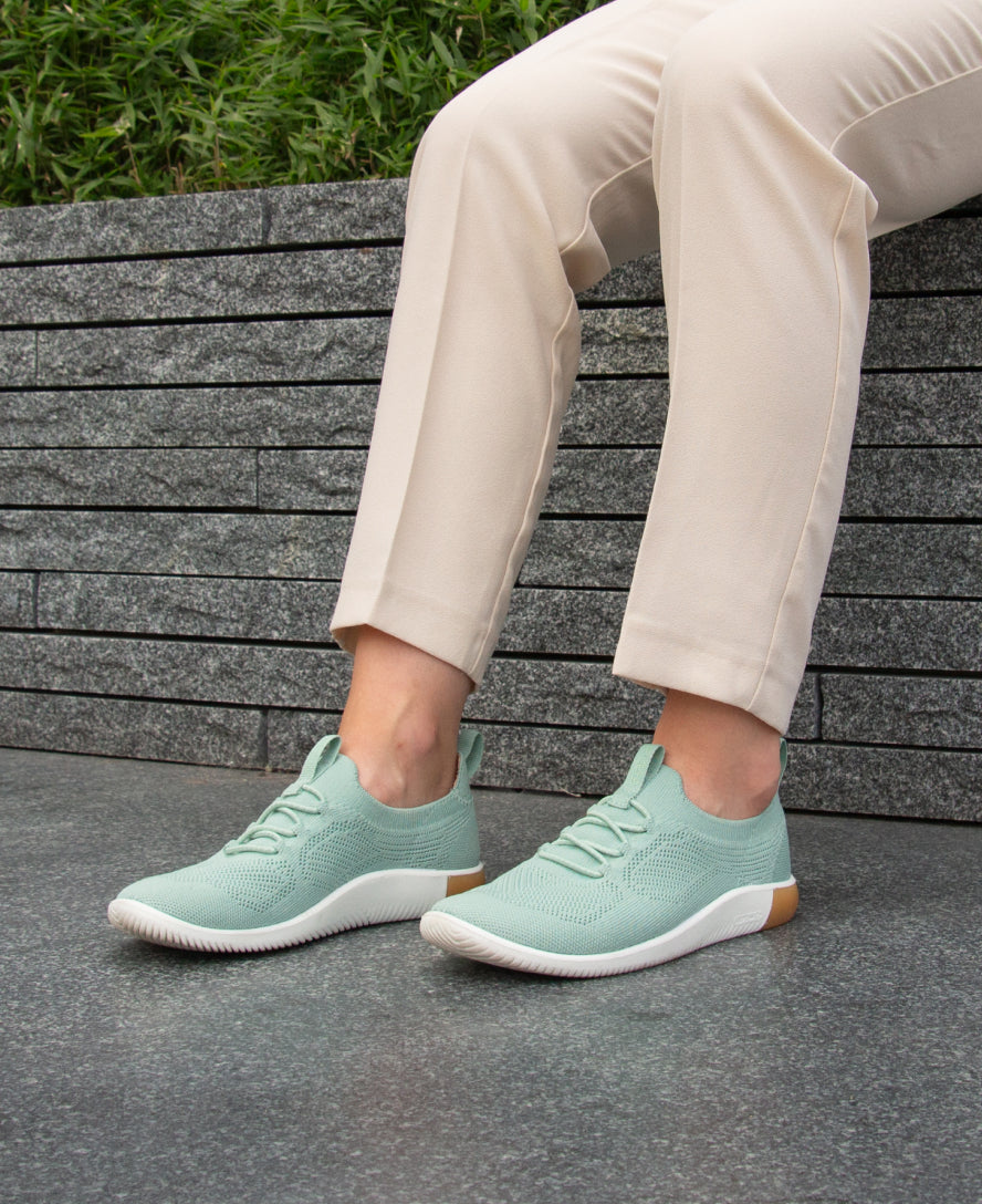 Women's KNX Knit Sneaker Granite Green/Lichen - Image 9