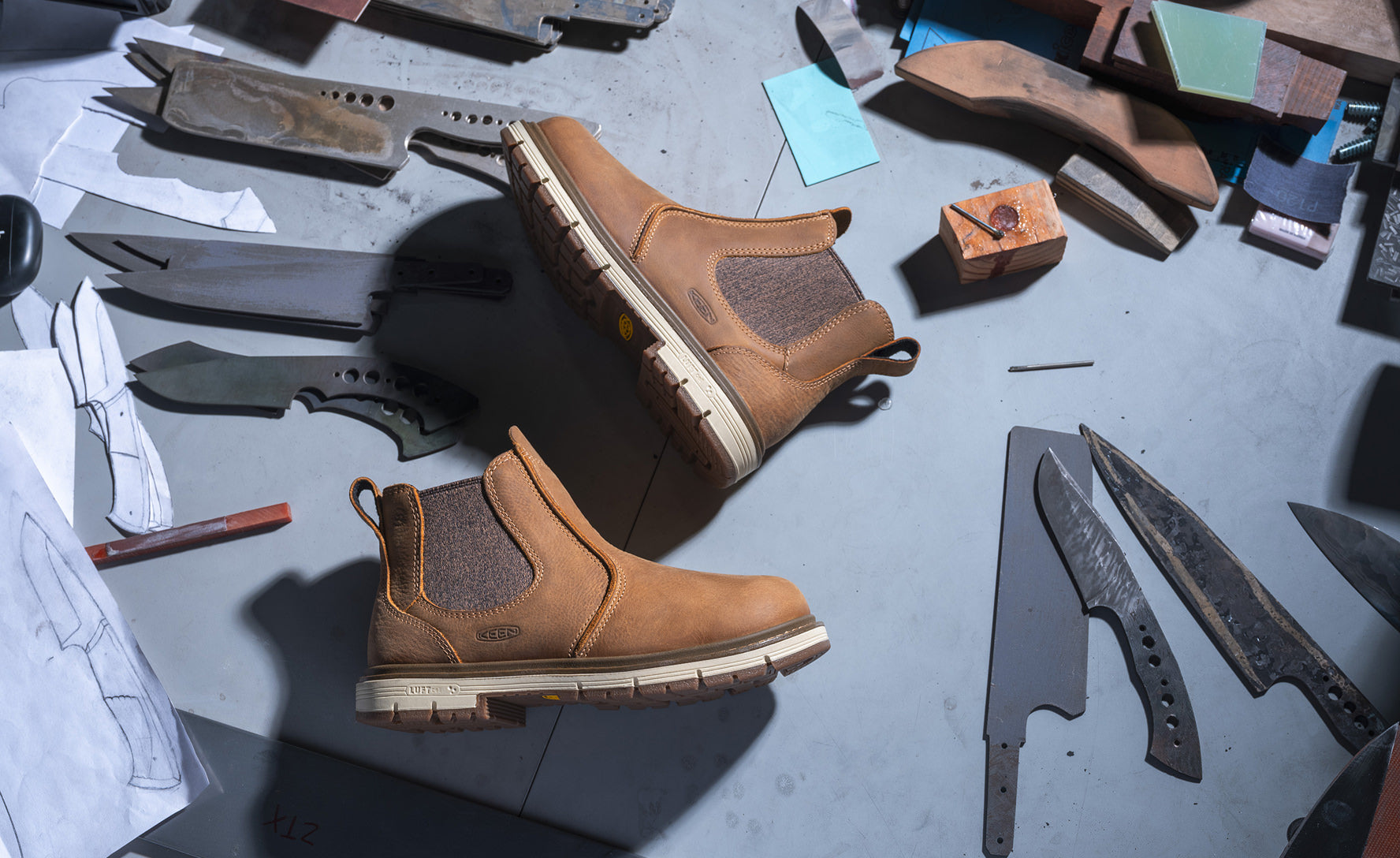 Women's San Jose Chelsea 90° Heel Boot (Soft Toe) Belgian/Gum - Image 7