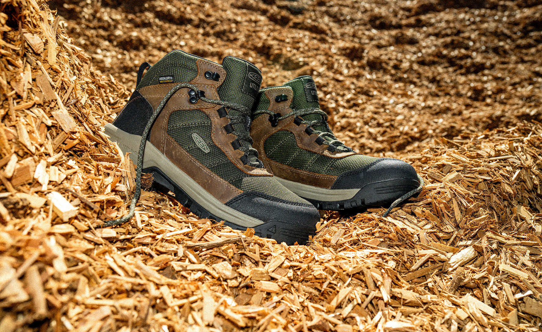 Men's Skokie Waterproof Work Boot (Soft Toe) Forest Night/Black - Image 7