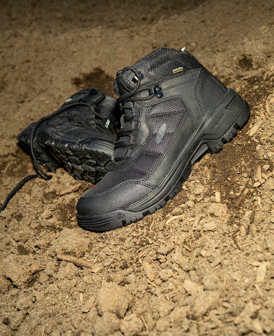 Men's Skokie Waterproof Work Boot (Soft Toe) Black/Black - Image 8