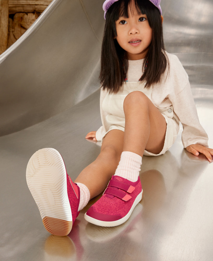 Big Kids' KNX Knit Double Strap Beaujolais/Raspberry - Image 9