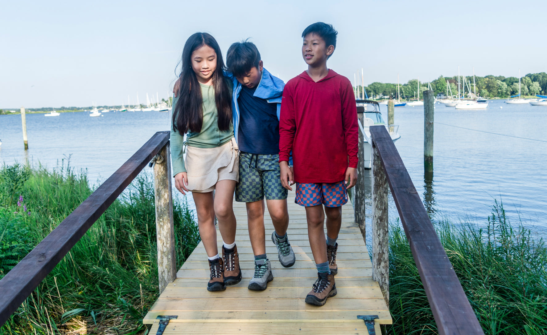 Little Kids' Targhee IV Waterproof Hiking Boot Alloy/Granite Green - Image 7