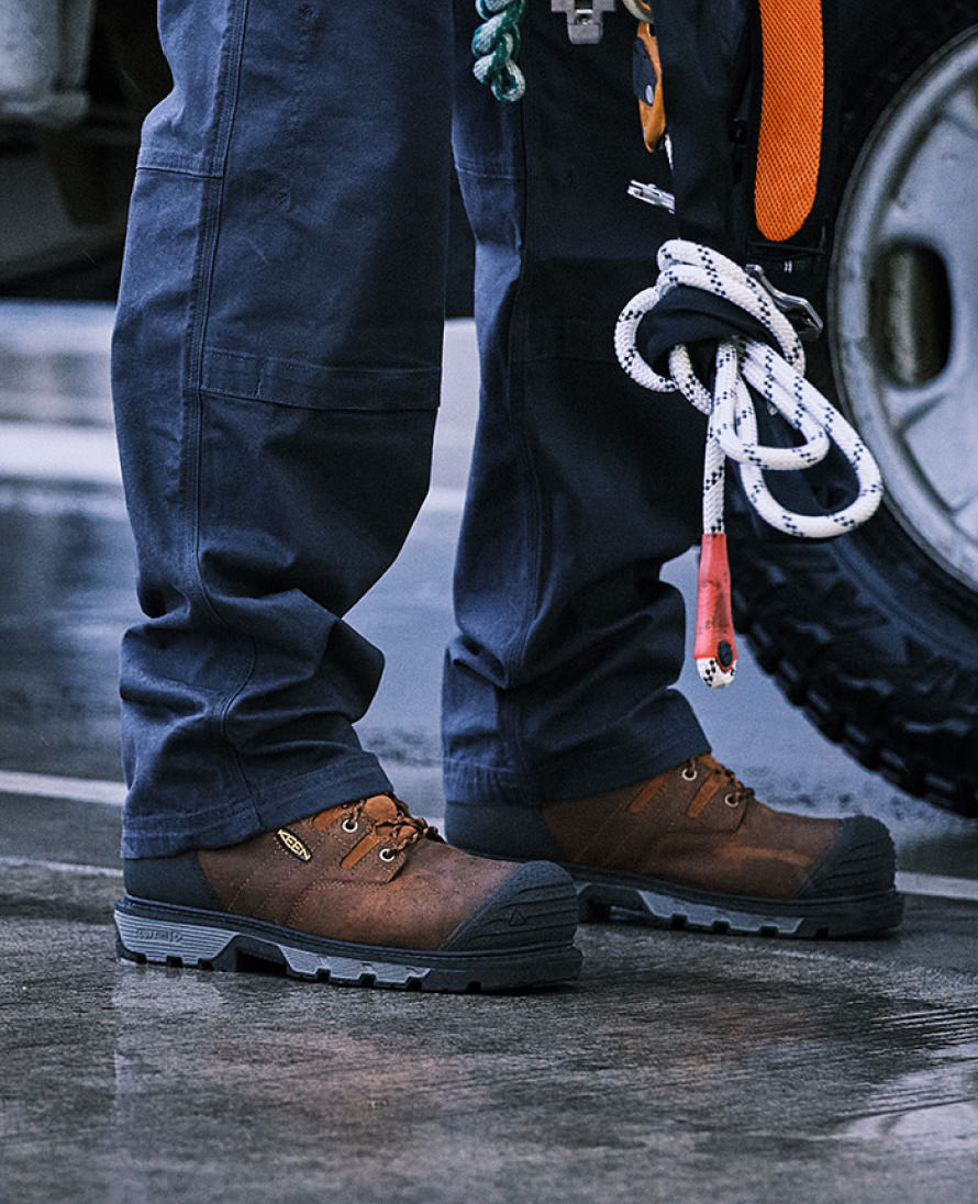Men's Camden 6" Waterproof Boot INT MET (Carbon Toe) Leather Brown/Black - Image 8