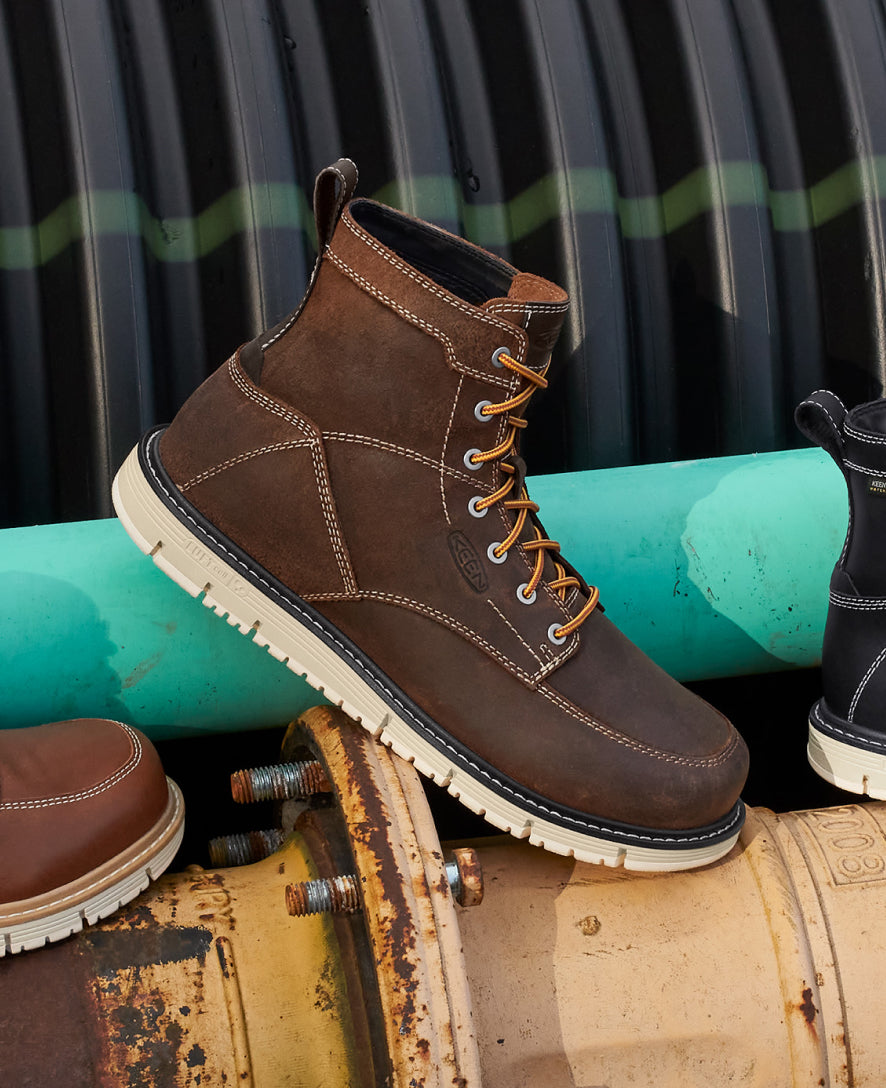 Men's San Jose 6" Boot (Soft Toe) Gingerbread/Off White - Image 8