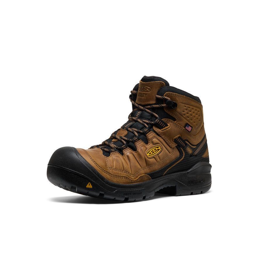 Men's Targhee IV Waterproof Work Boot (Soft Toe) Belgian/Black - Image 3