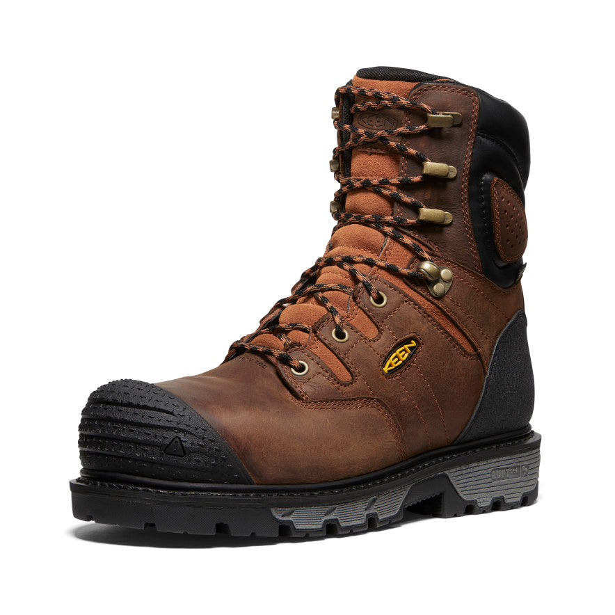 Men's Camden 8" Insulated Waterproof Boot (Carbon Toe) Leather Brown/Black - Image 3