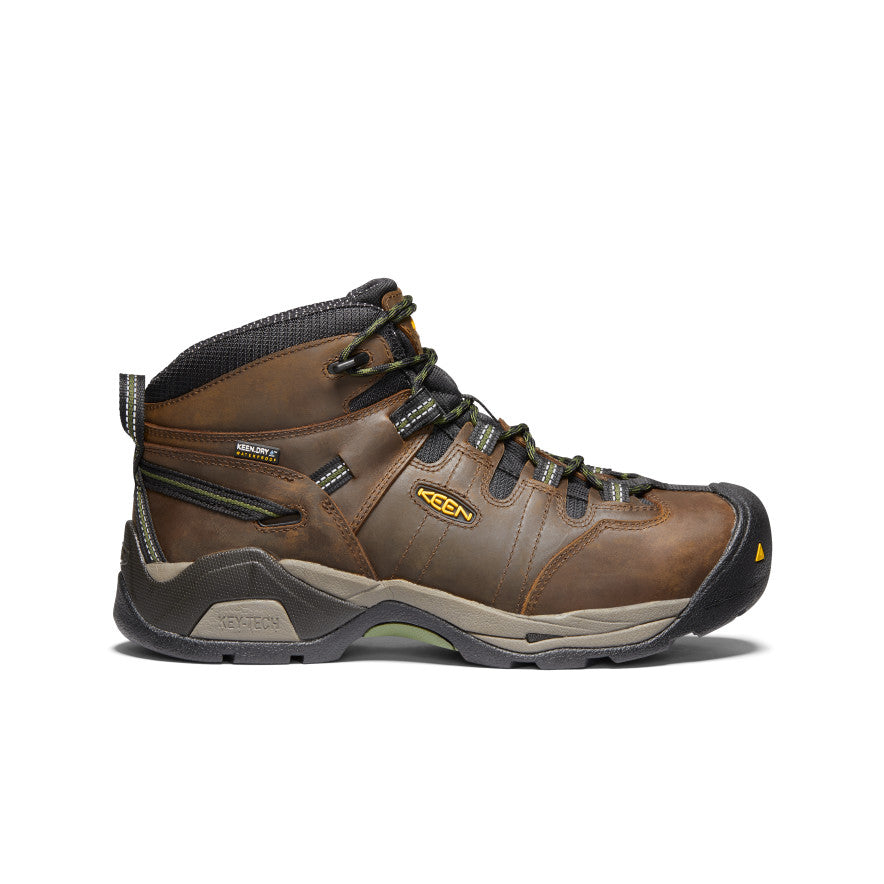 Men's Detroit XT Waterproof Boot (Steel Toe) Cascade Brown/Bronze Green